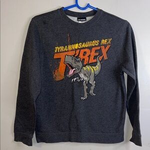 Joe Boxer Kids Dark Gray T Rex Sweatshirt Large 10/12